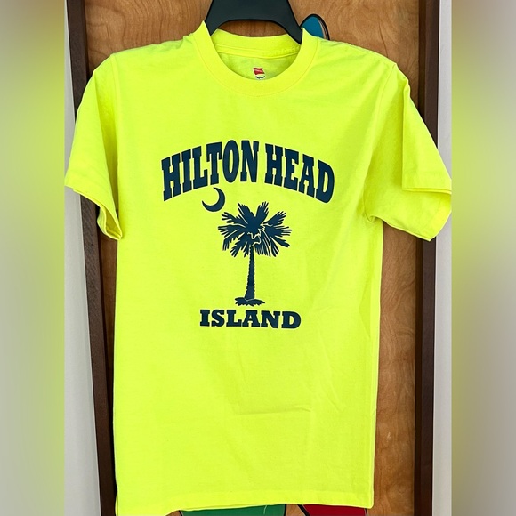 HILTON HEAD ISLAND YOUTH SHIRT SIZE SMALL—NEW—NEON & COOL—GOLF/ VACATION SHIRT - Picture 11 of 11